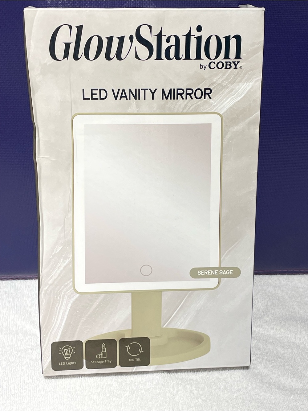 GlowStation LED Vanity Mirror by COBY — Serene Sage